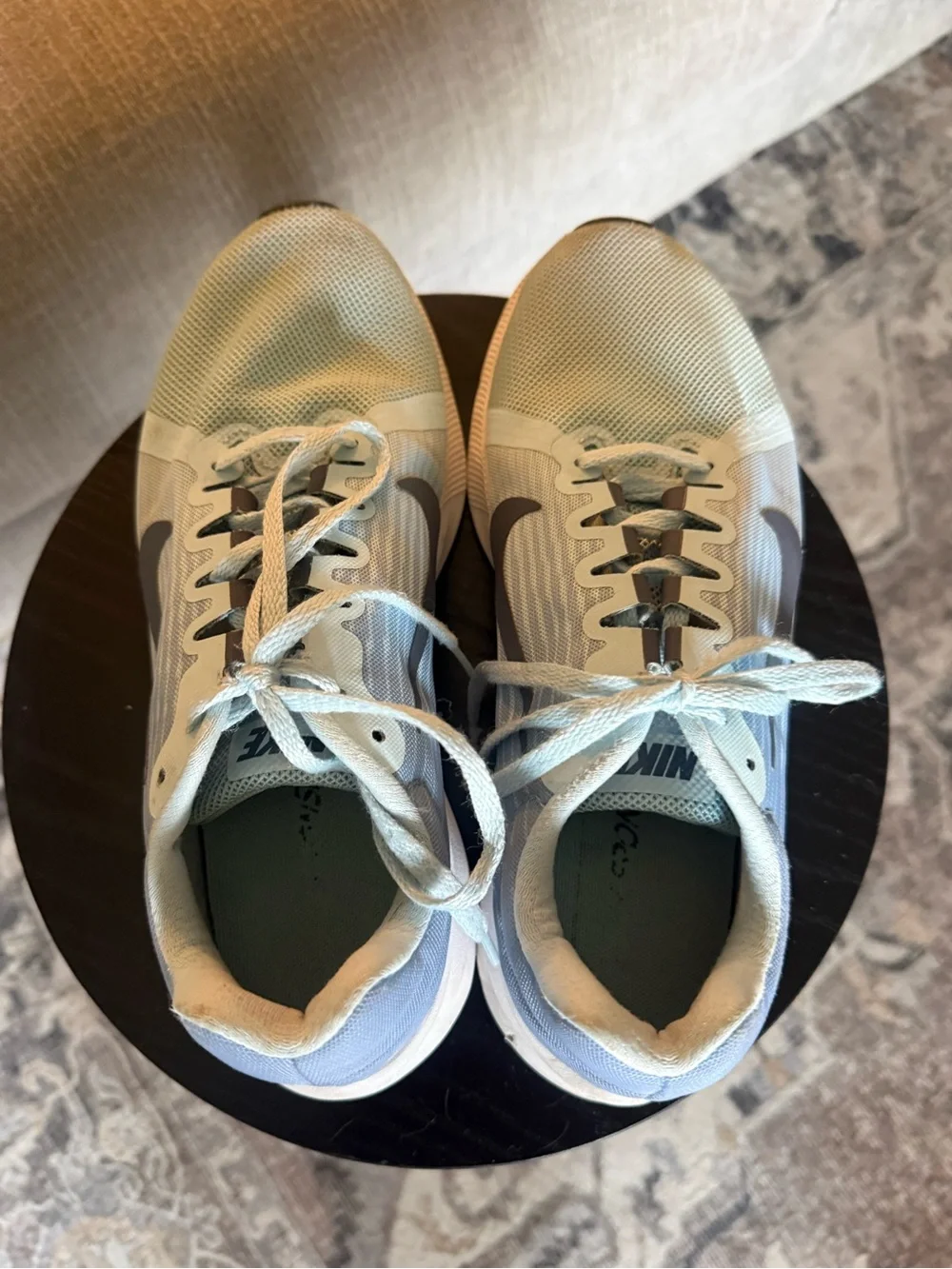 Nike Light Blue Running Sneakers with Gray Swoosh Women’s Size 9.5